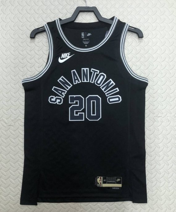 Camiseta Manu Ginobili #20 San Antonio Spurs 2023 Negro Classic Edition