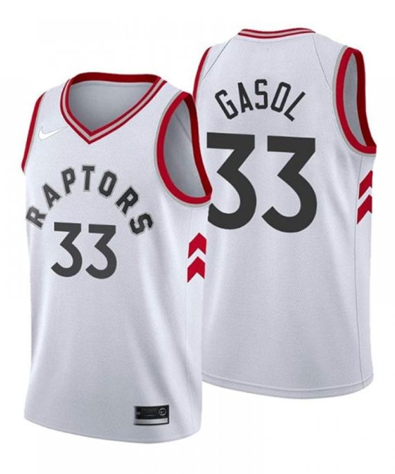 Camiseta Marc Gasol #33 Toronto Raptors Blanco