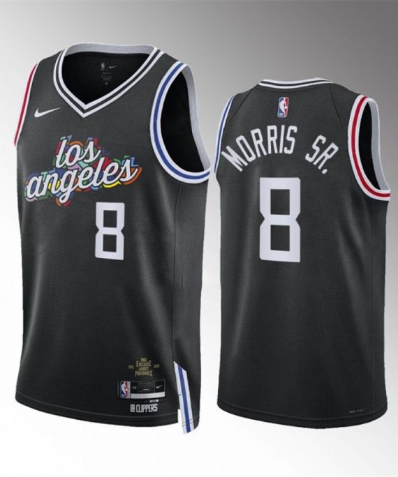 Camiseta Marcus Morris Sr. #8 Los Angeles Clippers 2023 Negro City Edition