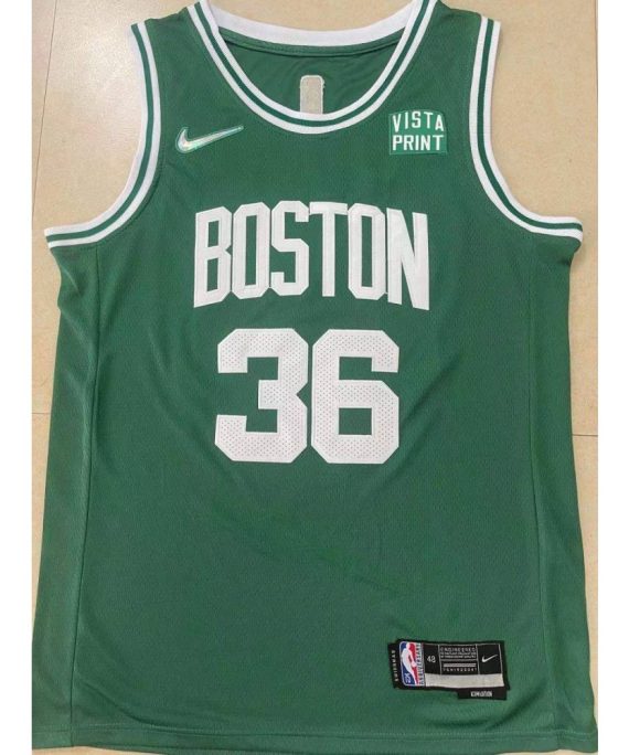 Camiseta Marcus Smart #36 Boston Celtics Edición 75 Aniversario Icon Diamante Verde