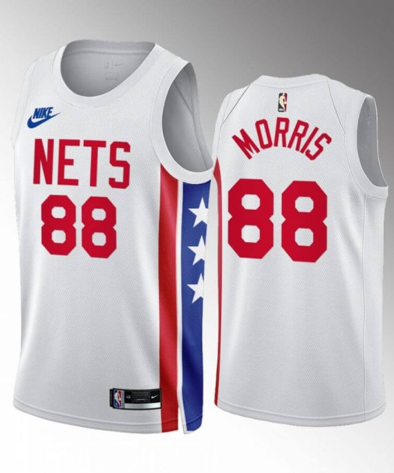 Camiseta Markieff Morris #88 Brooklyn Nets 2023 Blanco Classic Edition