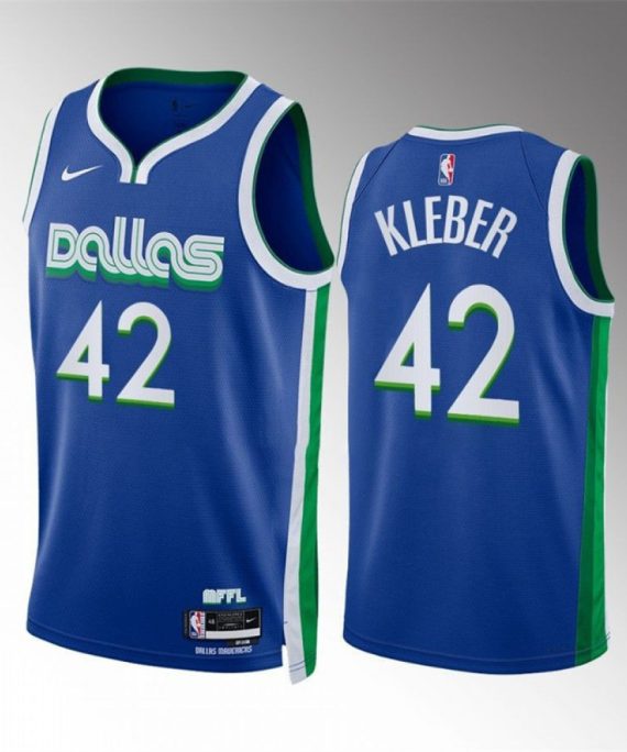 Camiseta Maxi Kleber #42 Dallas Mavericks 2023 Azul City Edition
