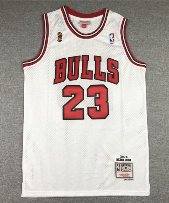 Camiseta Michael Jordan #23 Chicago Bulls Blanco Champion