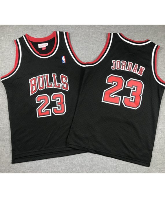 Camiseta Michael Jordan #23 Chicago Bulls Niño Negro