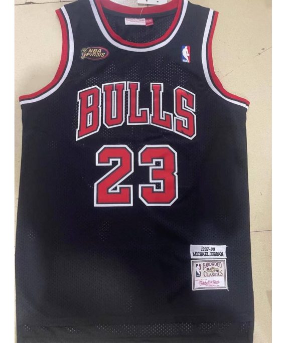 Camiseta Michael Jordan #23 Chicago Bulls Retro Negro La Final