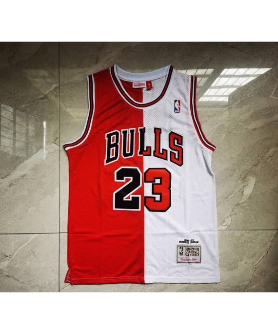 Camiseta Michael Jordan #23 Chicago Bulls Rojo/Blanco