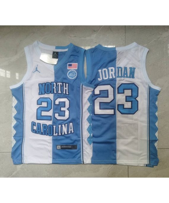 Camiseta Michael Jordan #23 North Carolina Tar Heels Blanco/Azul