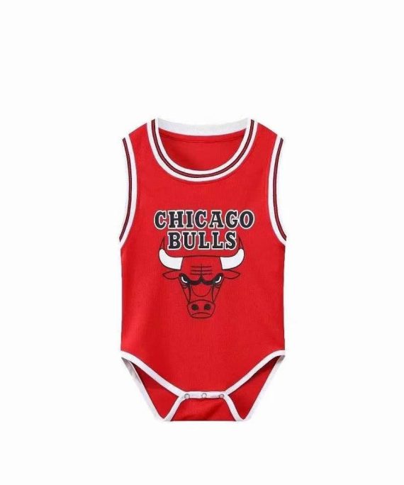 Camiseta Michael Jordan #23 Chicago Bulls Bebe Rojo