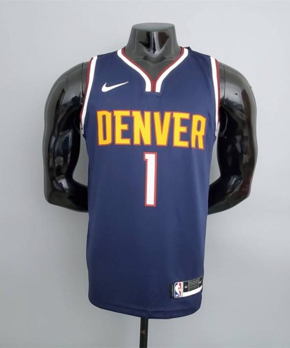 Camiseta Michael Porter Jr. #1 Denver Nuggets Azul Marino