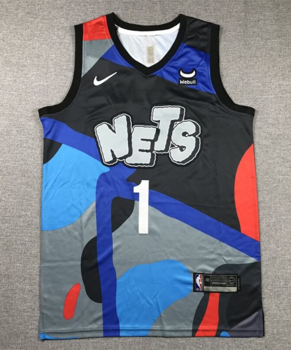 Camiseta Mikal Bridges #1 Brooklyn Nets 2024 City Edition Gris
