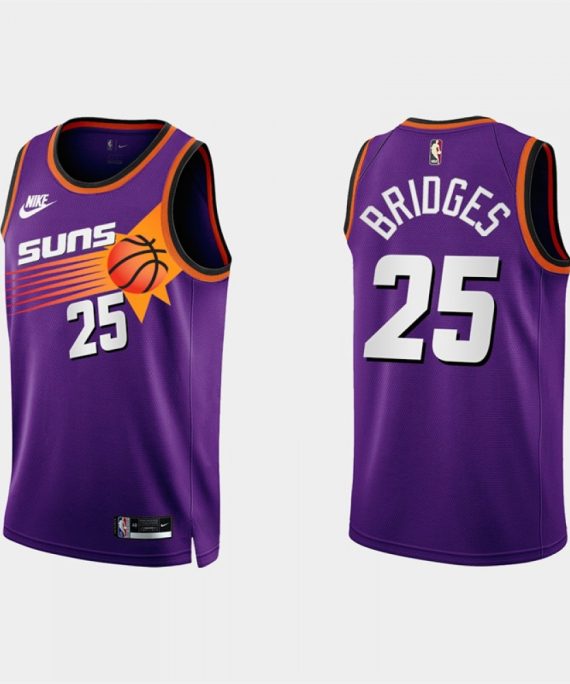 Camiseta Mikal Bridges #25 Phoenix Suns 2023 Púrpura Classic Edition