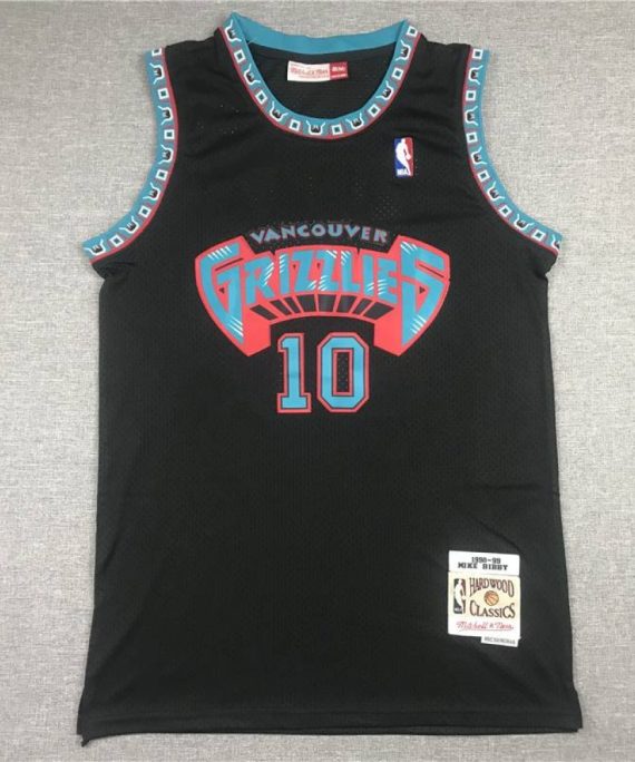 Camiseta Mike Bibby #10 Memphis Grizzlies Clásico Edition Negro