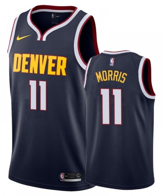 Camiseta Monte Morris #11 Denver Nuggets Azul Oscuro