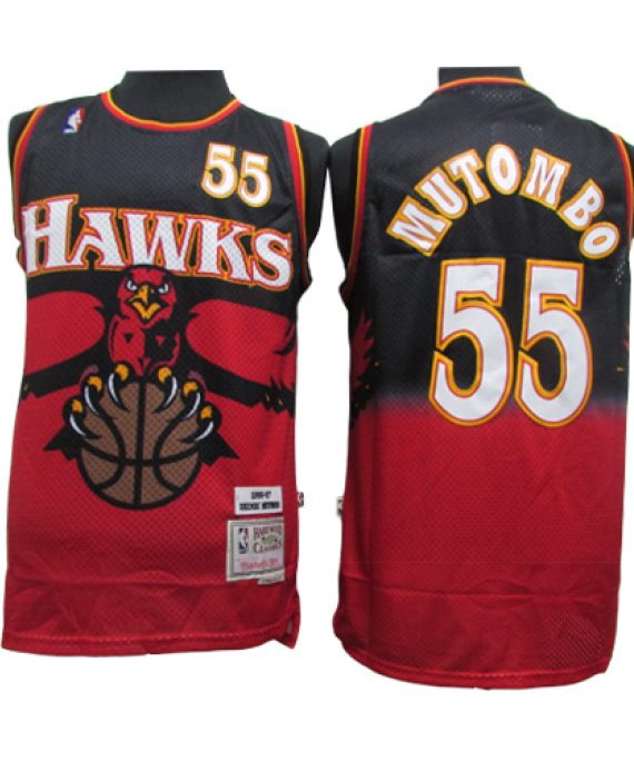 Camiseta Dikembe Mutombo #55 Atlanta Hawks 2019/20 Rojo Classic Edition