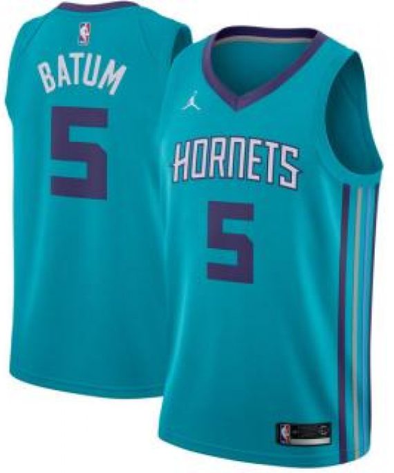 Camiseta Nicolas Batum #5 Charlotte Hornets 18/19 Azul Icon Edition