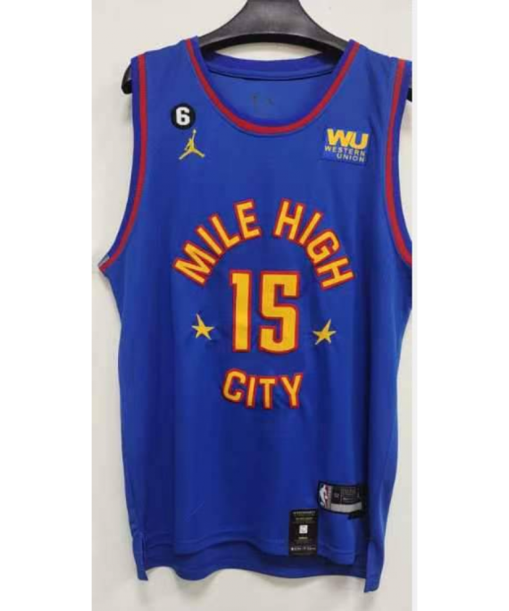 Camiseta Nikola Jokić #15 Denver Nuggets 22/23 Azul