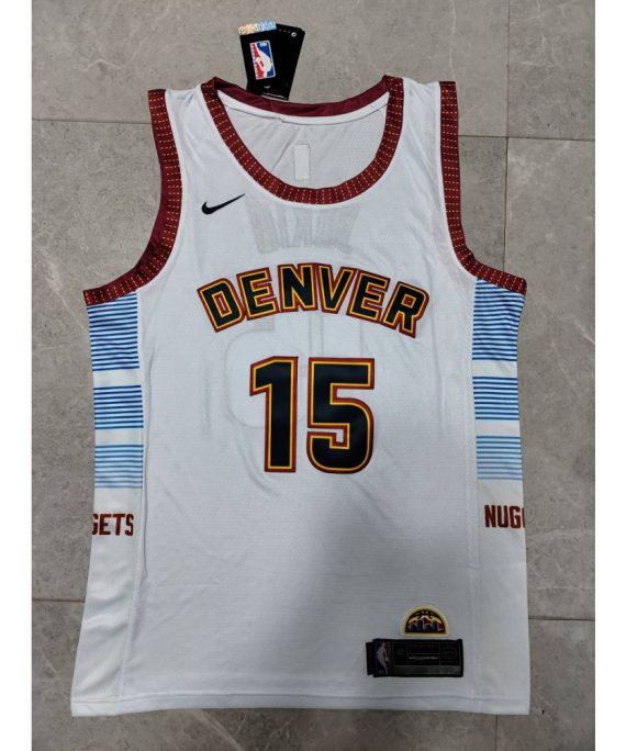 Camiseta Nikola Jokić #15 Denver Nuggets 22/23 Blanco City Edition