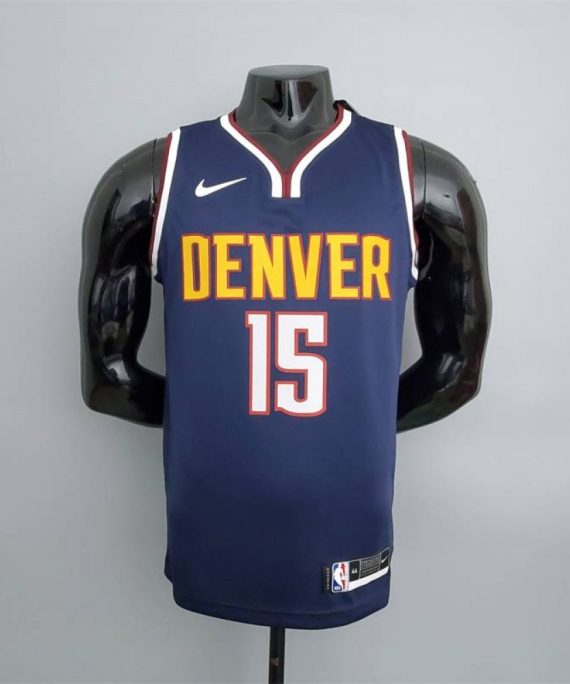 Camiseta Nikola Jokić #15 Denver Nuggets Azul Marino