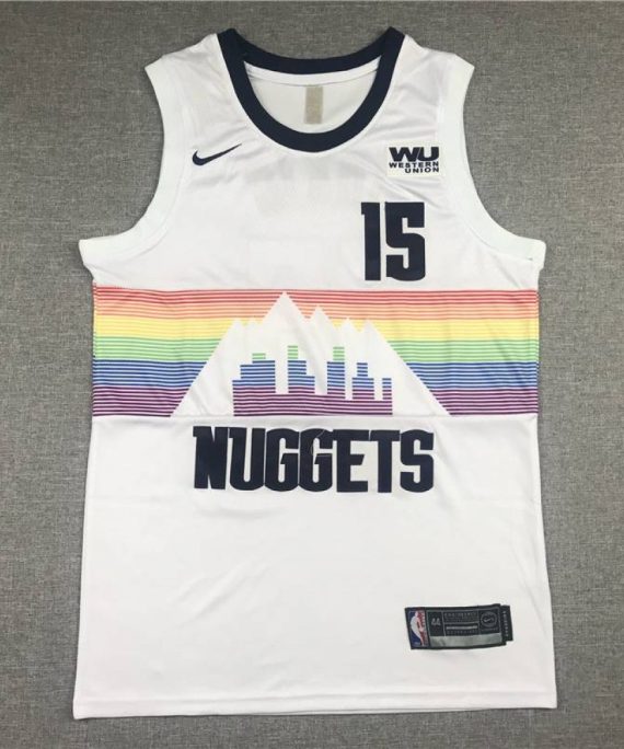 Camiseta Nikola Jokić #15 Denver Nuggets City Edition Blanco