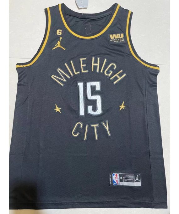 Camiseta Nikola Jokić #15 Denver Nuggets Negro