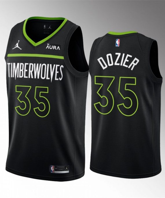 Camiseta P.J. Dozier #35 Minnesota Timberwolves 2023 Negro Statement Edition