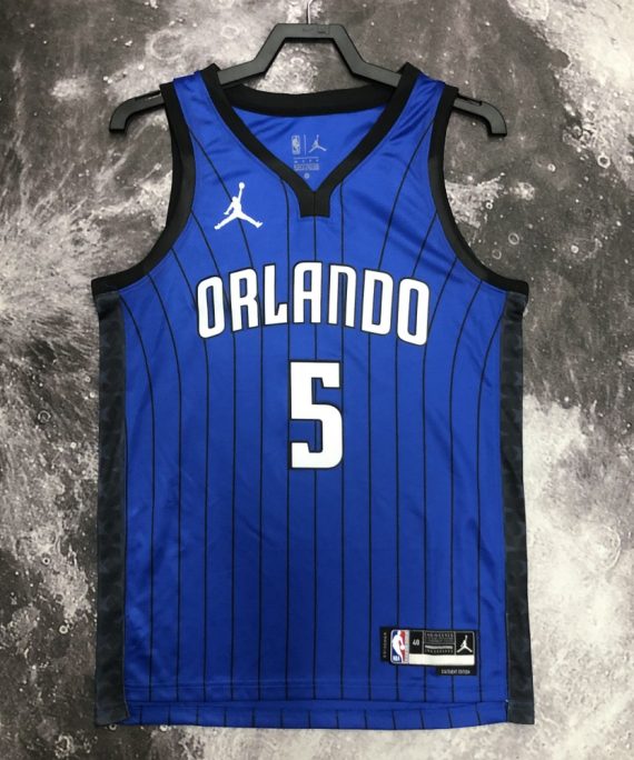 Camiseta Paolo Banchero #5 Orlando Magic 2023 Edición Flyer Azul