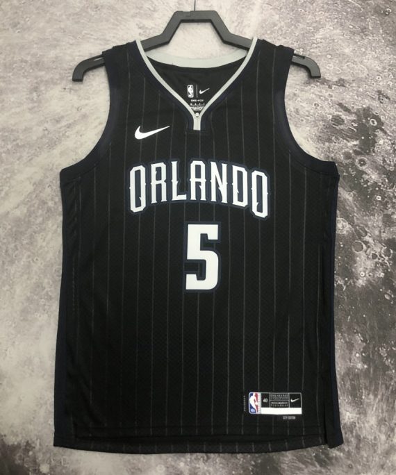 Camiseta Paolo Banchero #5 Orlando Magic 2023 Negro City Edition
