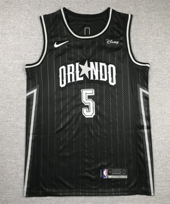 Camiseta Paolo Banchero #5 Orlando Magic 2024 Negro City Edition