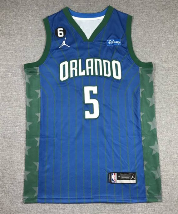 Camiseta Paolo Banchero #5 Orlando Magic Azul Statement Edition