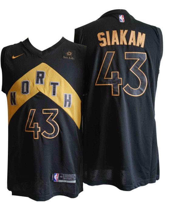 Camiseta Pascal Siakam #43 Toronto Raptors 17/18 Negro City Edition