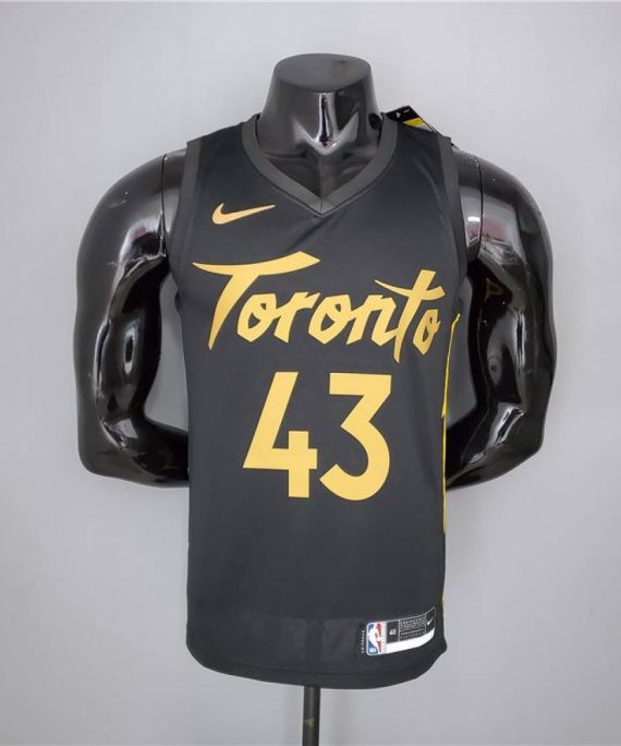 Camiseta Pascal Siakam #43 Toronto Raptors 2021 Negro/Oro
