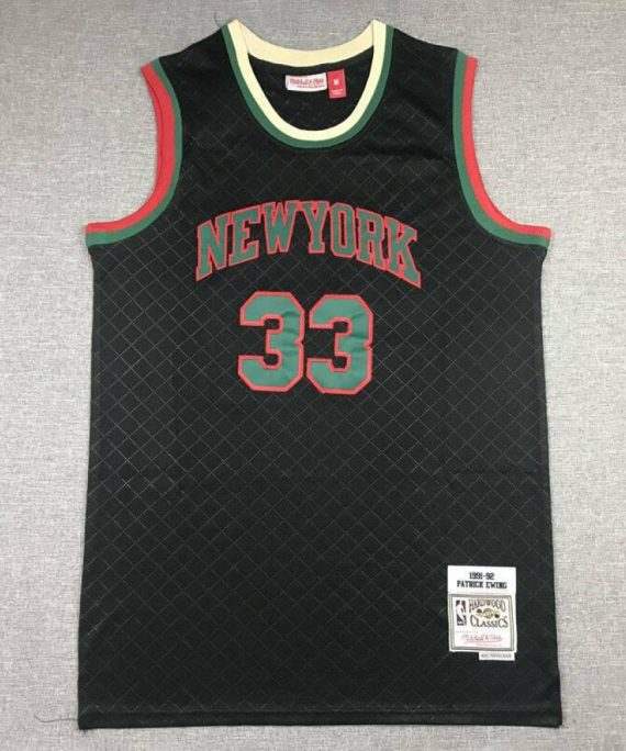 Camiseta Patric Ewing #33 New York Knicks Clásico Edition Negro