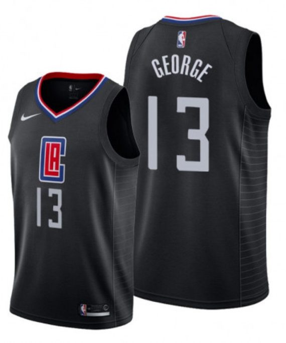 Camiseta Paul George #13 Los Angeles Clippers 19/20 Negro Statement