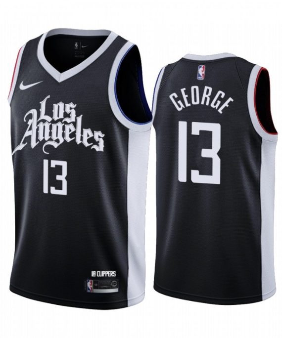 Camiseta Paul George #13 Los Angeles Clippers 2021 Negro City Edition