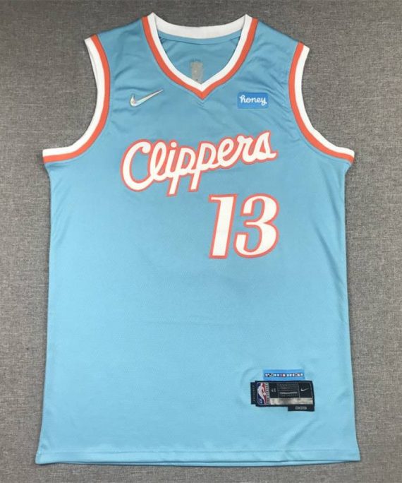 Camiseta Paul George #13 Los Angeles Clippers 2022 City Edition Azul