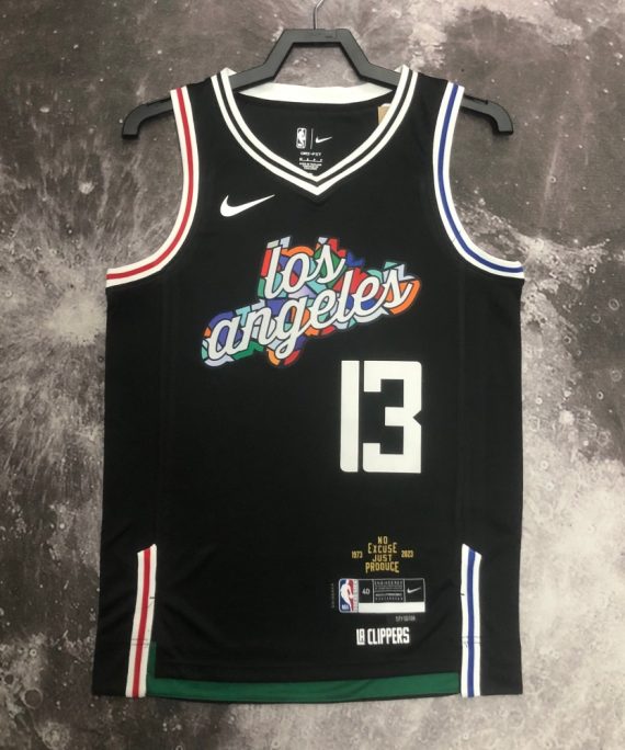 Camiseta Paul George #13 Los Angeles Clippers 2023 City Edition Negro
