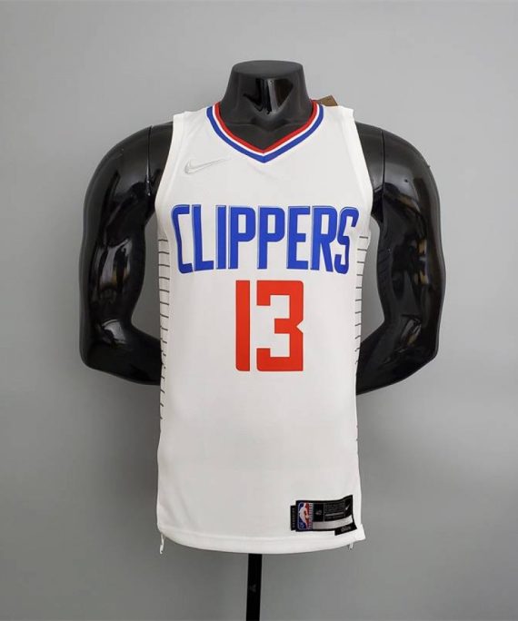 Camiseta Paul George #13 Los Angeles Clippers Edición 75 Aniversario Blanco
