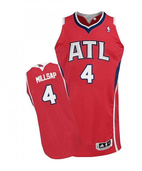 Camiseta Paul Millsap #4 Atlanta Hawks Rojo