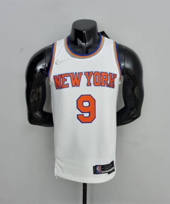 Camiseta RJ Barrett #9 New York Knicks Edición 75 Aniversario Blanco