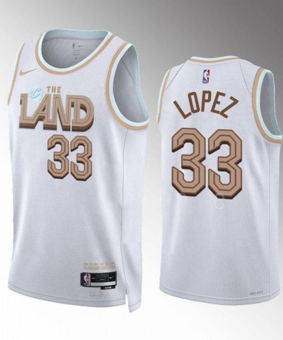 Camiseta Robin Lopez #33 Cleveland Cavaliers 2022-23 City Edition Blanco