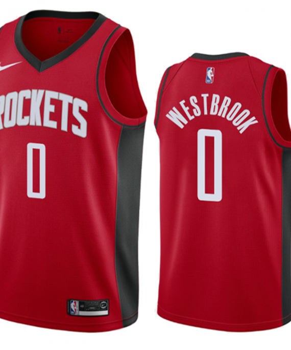 Camiseta Russell Westbrook #0 Houston Rockets 2019/20 Rojo Icon Edition