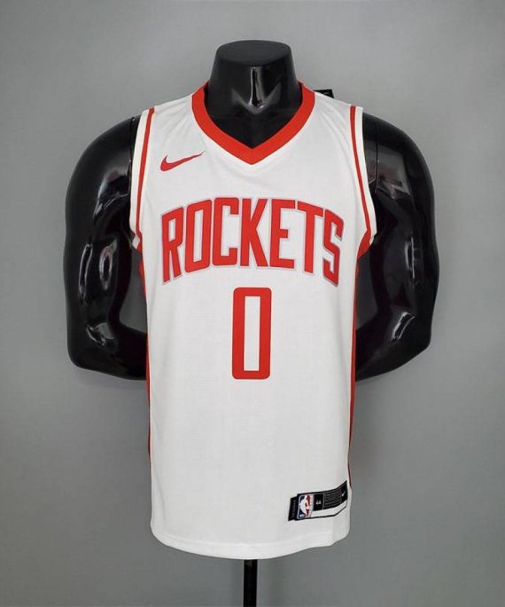 Camiseta Russell Westbrook #0 Houston Rockets 2021 Blanco