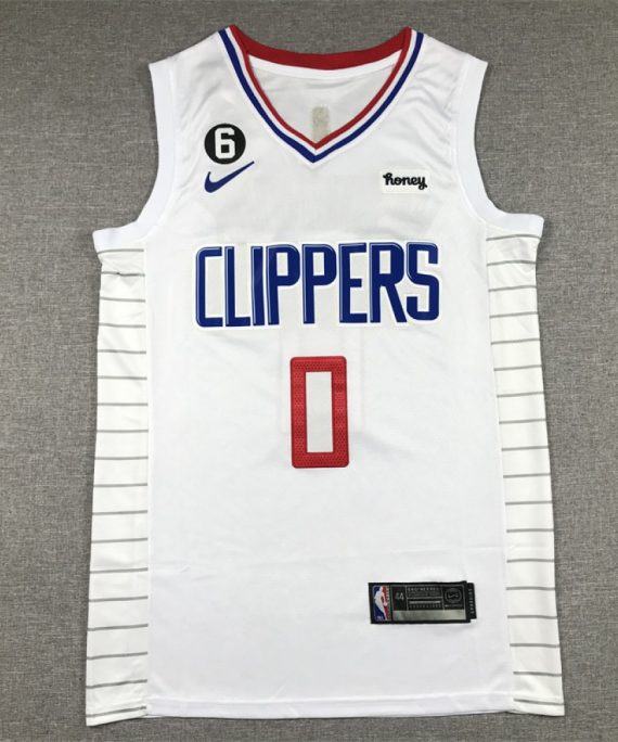 Camiseta Russell Westbrook #0 Los Angeles Clippers Blanco