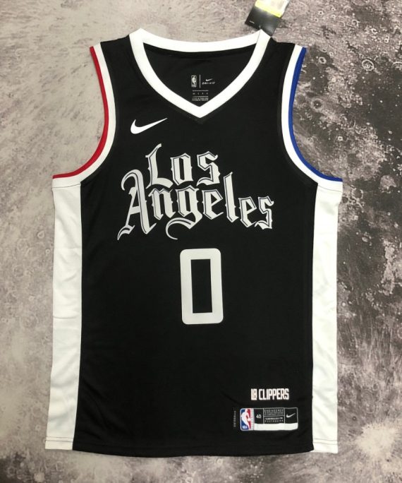 Camiseta Russell Westbrook #0 Los Angeles Clippers Negro