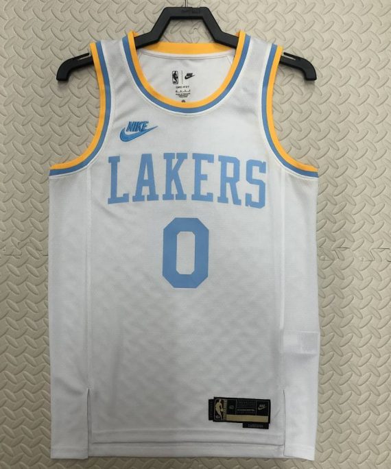Camiseta Russell Westbrook #0 Los Angeles Lakers 2023 Blanco