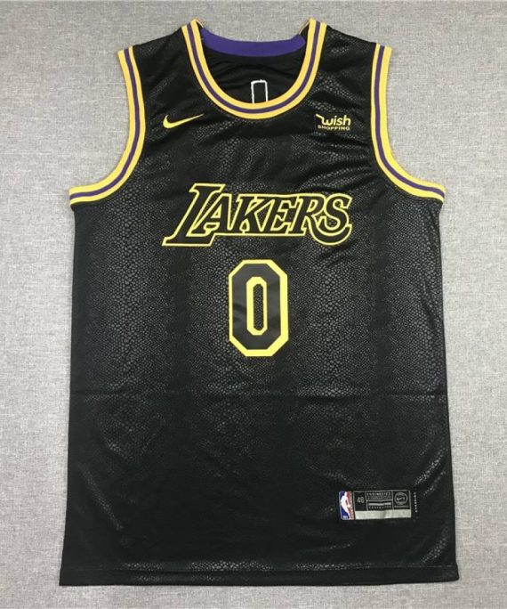 Camiseta Russell Westbrook #0 Los Angeles Lakers Negro