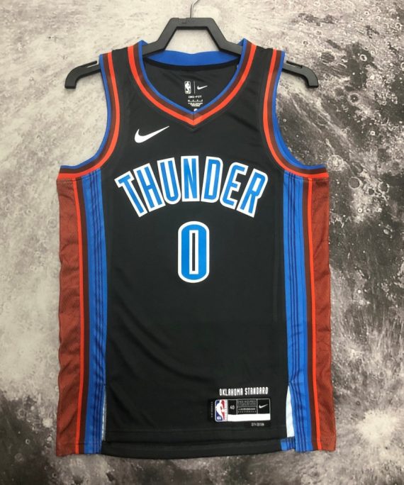 Camiseta Russell Westbrook #0 Oklahoma City Thunder 2023 Negro City Edition