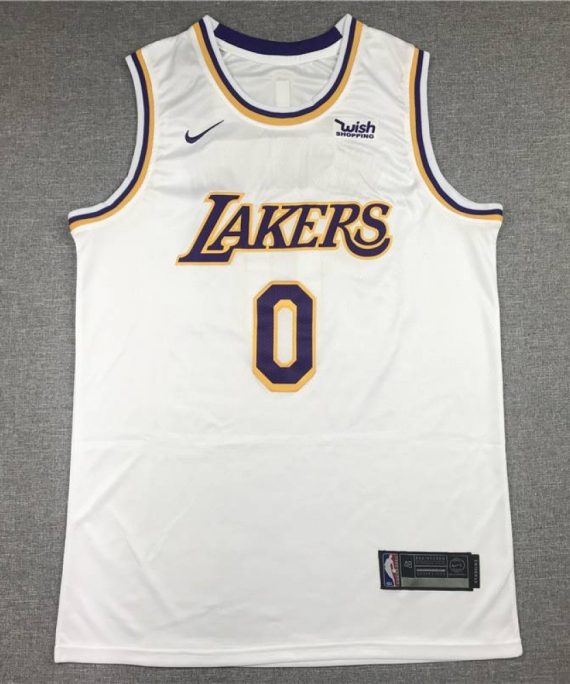Camiseta Russell Westbrook #0 Los Angeles Lakers Clásico Edition Cuello Redondo Blanco