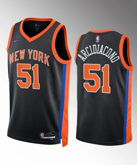 Camiseta Ryan Arcidiacono #51 New York Knicks 2022-23 City Edition Negro