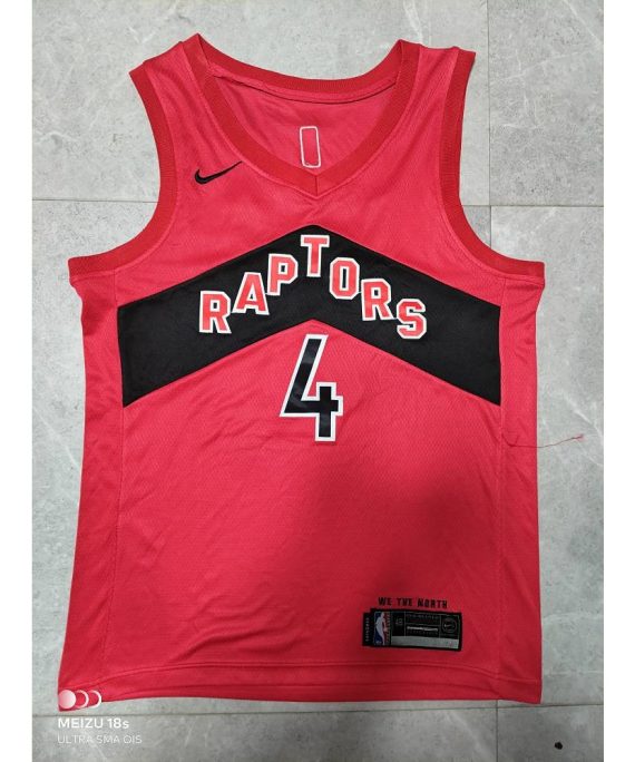 Camiseta Scottie Barnes #4 Toronto Raptor Rojo Fan Edition